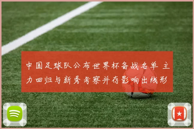 中国足球队公布世界杯备战名单 主力回归与新秀考察并存影响出线形势